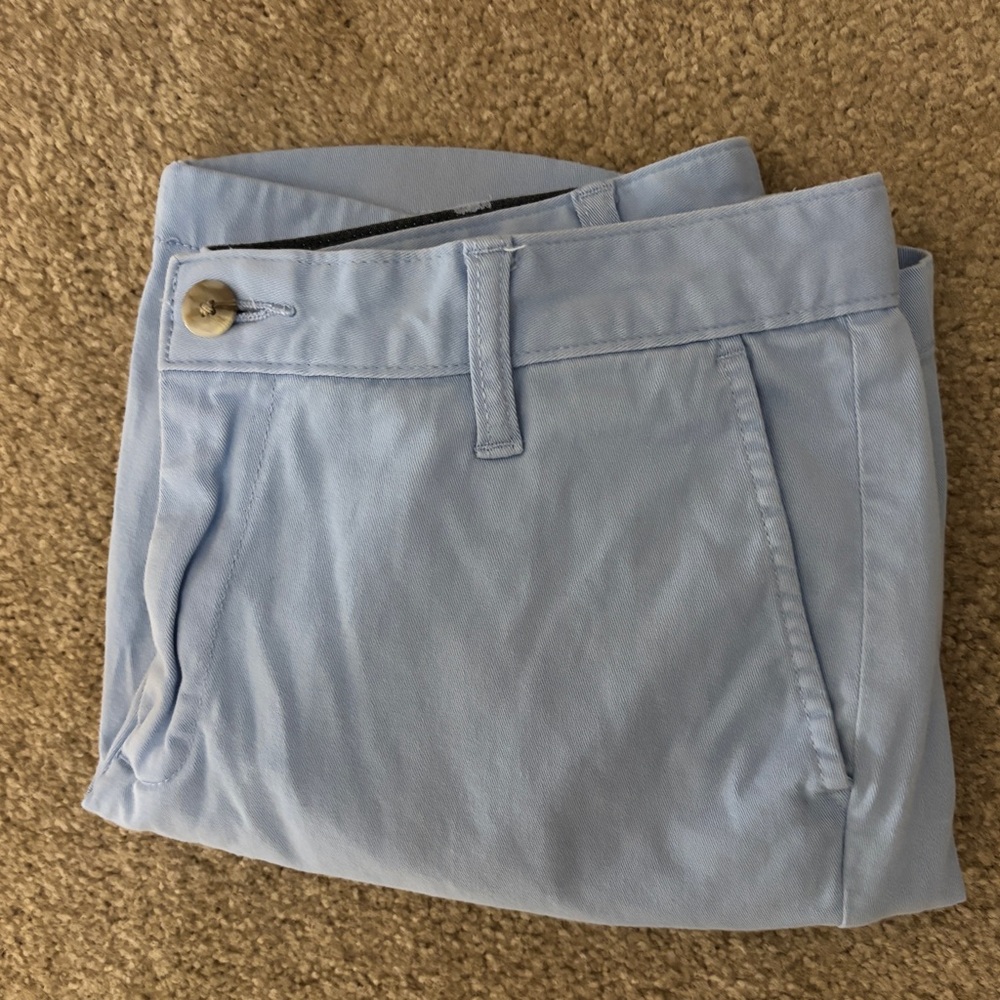Nautica Light Blue Flat Front Men Shorts 30” W 7” inseam